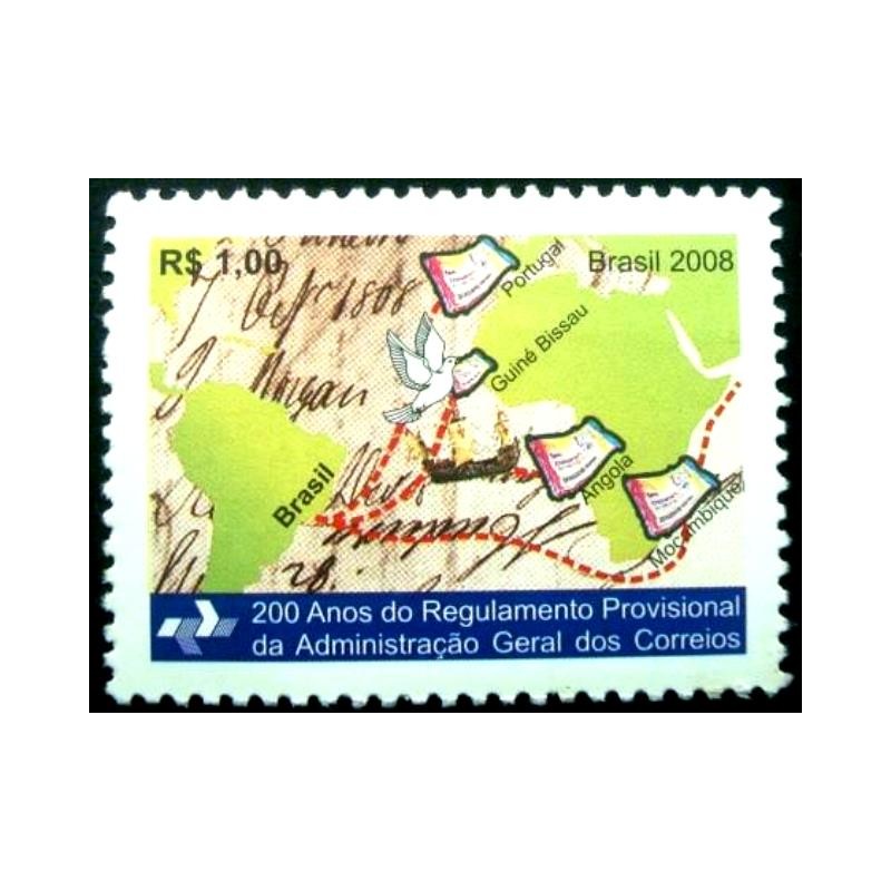 Selo postal do Brasil de 2008 Regulamento Provisional M