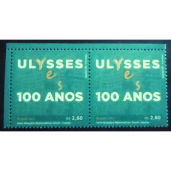 Par de selos postais do Brasil de 2022 Ulysses M