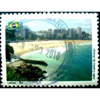 Selo postal do Brasil de 2009 Leblon U
