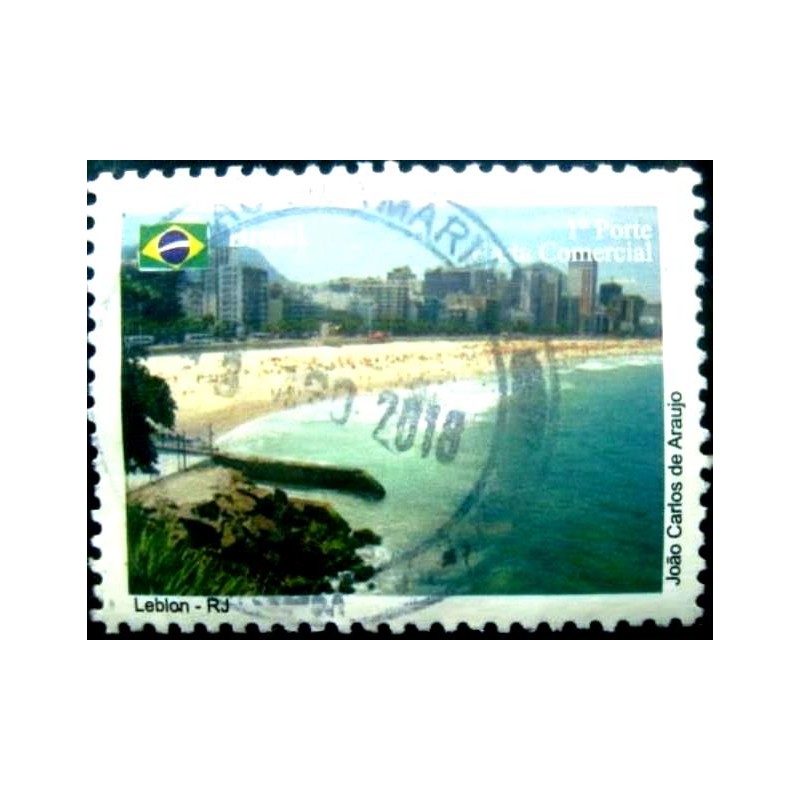 Selo postal do Brasil de 2009 Leblon U