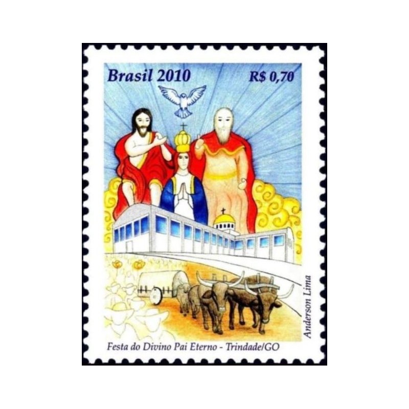 Selo postal do Brasil de 2010 Festa do Divino Pai Eterno