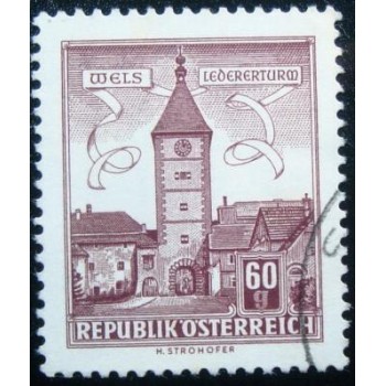 Imagem do Selo postal da Áustria de 1962 Lederer Tower