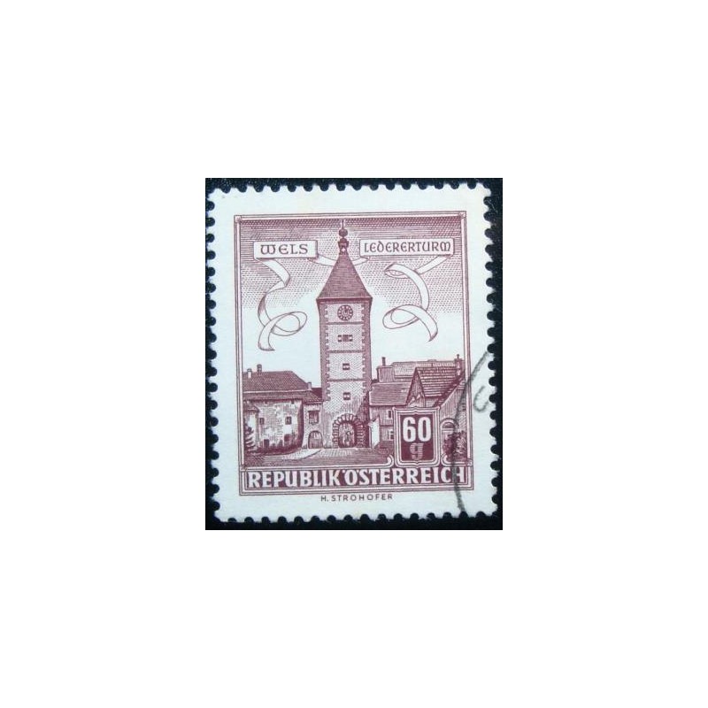 Imagem do Selo postal da Áustria de 1962 Lederer Tower