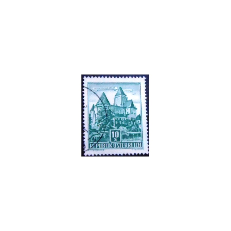Imagem do Selo postal da Áustria de 1957 Heidenreichstein Castle