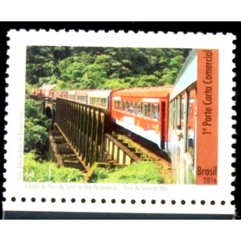 Série postal do Brasil de 2016 Trem da Serra do Mar M