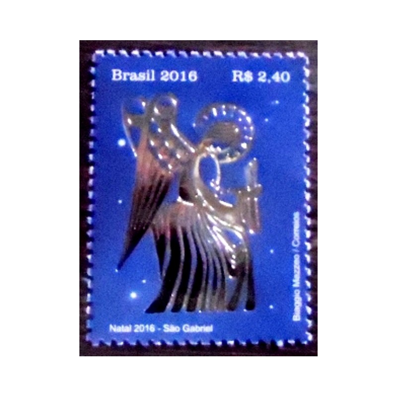 Selo postal  do Brasil de 2016 Anjo Gabriel