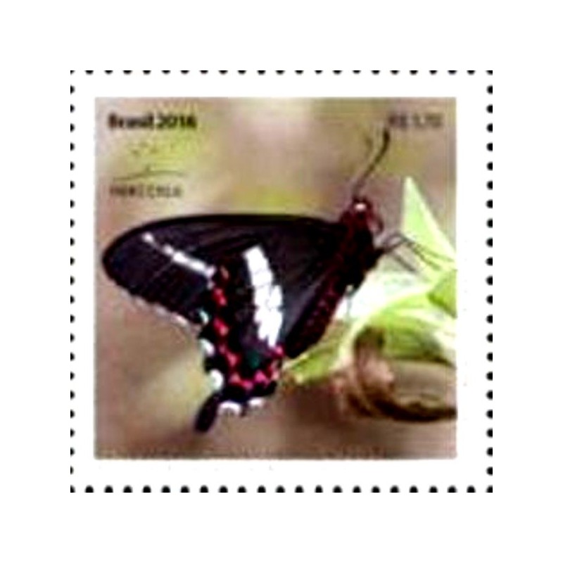 Selo postal do Brasil de 2016 Parides bunichus bunichus M