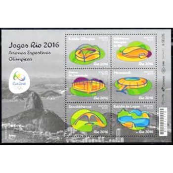 Bloco Postal do Brasil de 2016 Arenas Esportivas Rio 2016