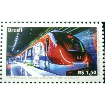 Selo postal do Brasil de 2017 Metrô de Salvador M