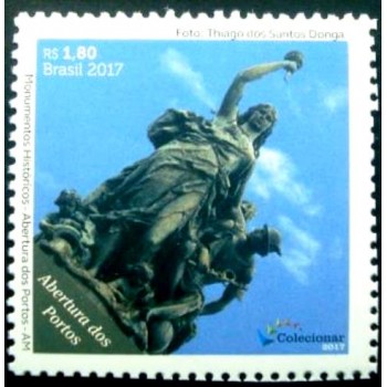 Selo postal do Brasil de 2017 Abertura dos Portos M