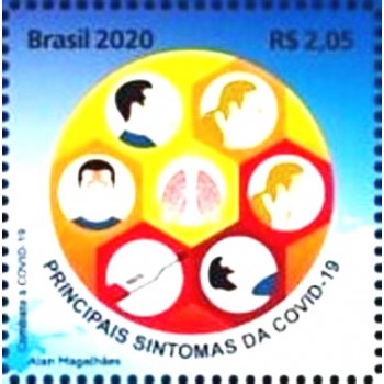 Selo postal do Brasil de 2020 Principais Sintomas