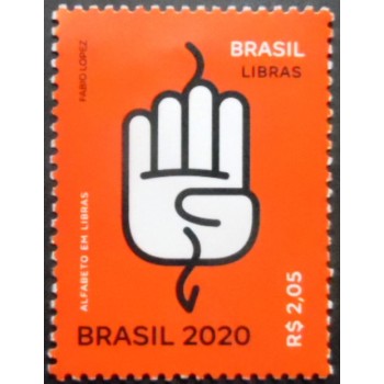 Selo postal do Brasil de 2020 - Libras