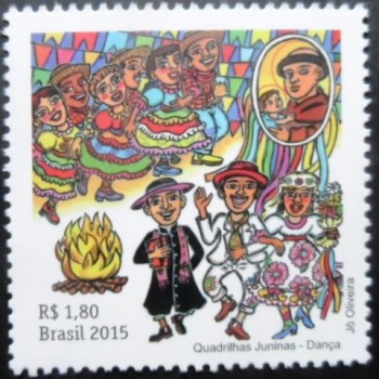 Selo postal do Brasil de 2015 Santo Antonio