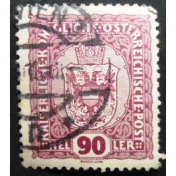 Selo postal da Áustria de 1916 Coat of Arms 90