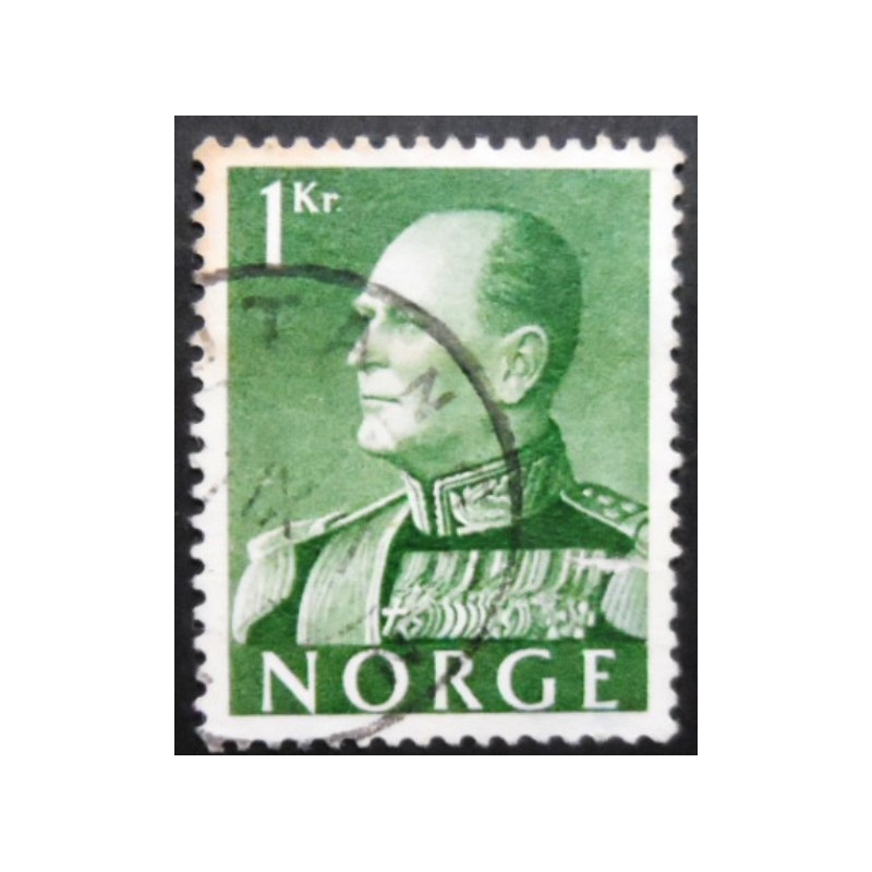 Selo postal da Noruega de 1959 King Olav V 1