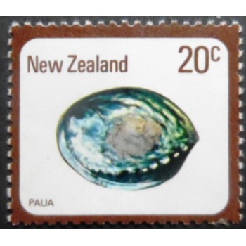Selo postal da Nova Zelândia de 1978 Rainbow Abalone