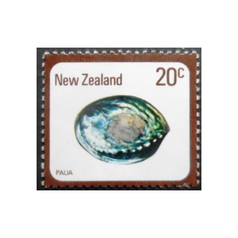 Selo postal da Nova Zelândia de 1978 Rainbow Abalone