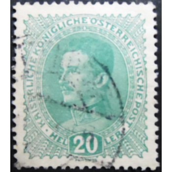 Selo postal da Áustria de 1917 Emperor Karl I 20 Xb