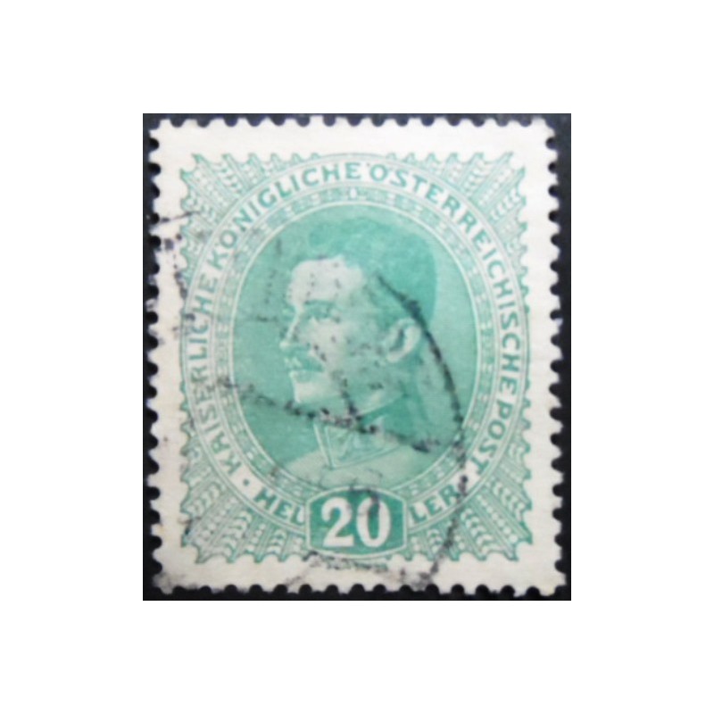 Selo postal da Áustria de 1917 Emperor Karl I 20 Xb