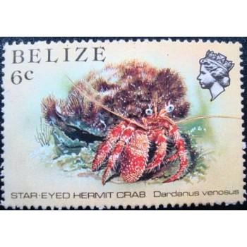 Imagem do Selo postal de Belize de 1984 Starry-eyed Crab