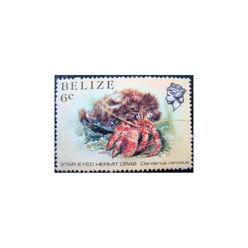 Imagem do Selo postal de Belize de 1984 Starry-eyed Crab