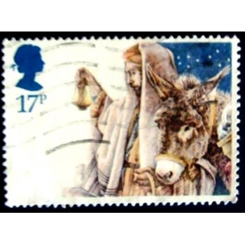 Imagem similar à do Selo postal comemorativo o Reino Unido de 1984 Arrival in Bethlehem U