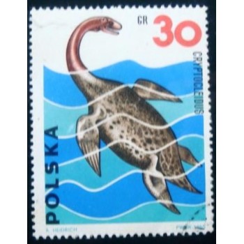 Selo postal da Polônia de 1965 Cryptocleidus