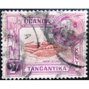 Selo postal da África Oriental Britânica de 1941 Mount Kilimanjaro U