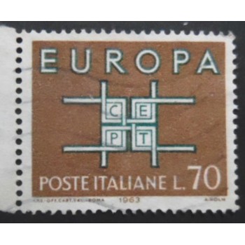 Selo postal da Itália de 1963 Co-operation