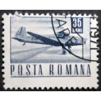 Selo postal da Romênia de 1968 Zlin Z226-A Akrobat Plane