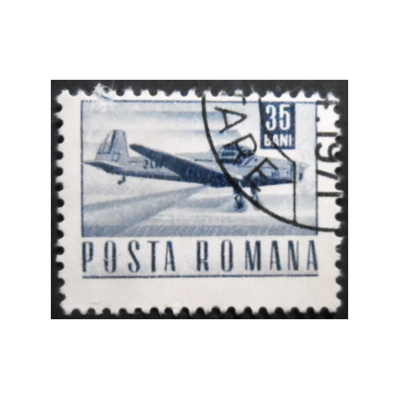 Selo postal da Romênia de 1968 Zlin Z226-A Akrobat Plane