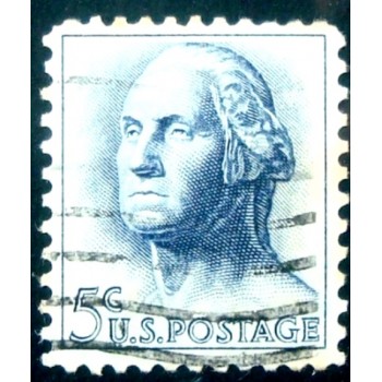 Imagem similar à do selo postal dos Estados Unidos de 1962 George Washington 5 xA