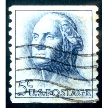 Imagem similar à do selo postal dos Estados Unidos de 1962 George Washington 5 xC