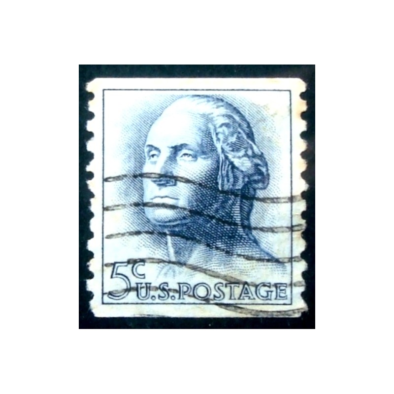 Imagem similar à do selo postal dos Estados Unidos de 1962 George Washington 5 xC