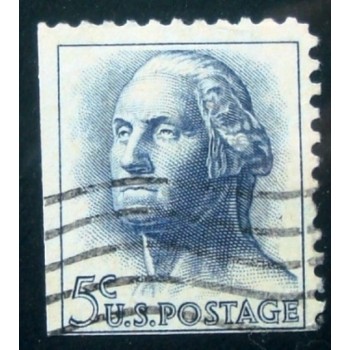 Imagem similar à do selo postal dos Estados Unidos de 1962 George Washington 5 xEul