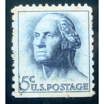 Selo postal dos Estados Unidos de 1962 George Washington 5 Eu