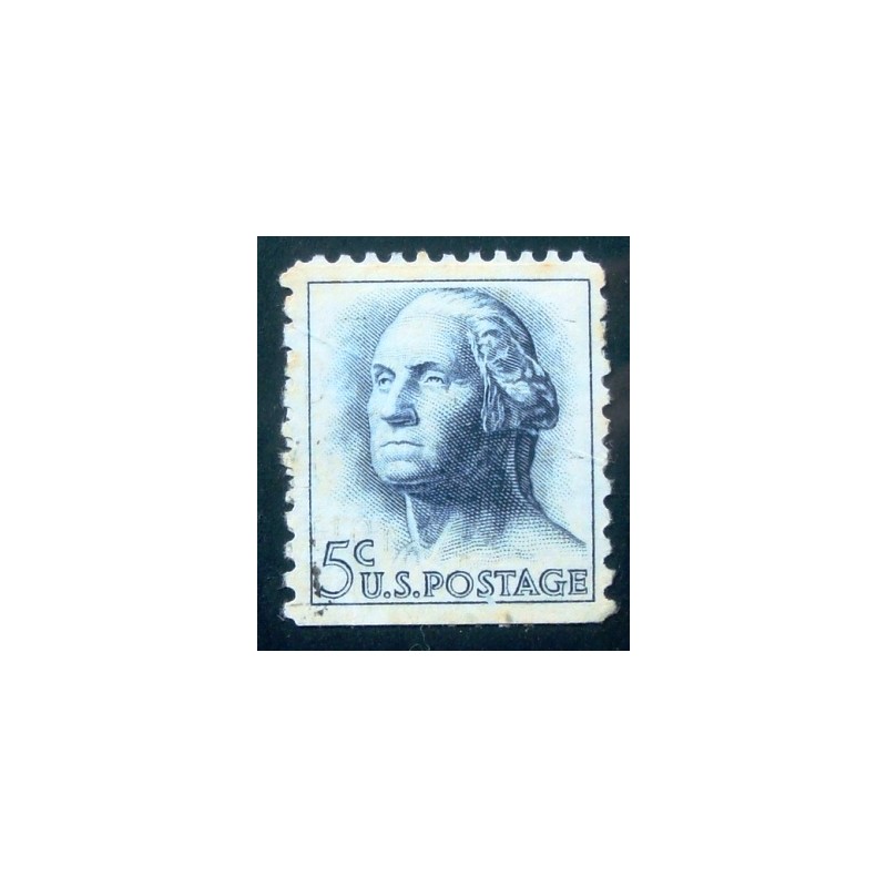 Selo postal dos Estados Unidos de 1962 George Washington 5 Eu