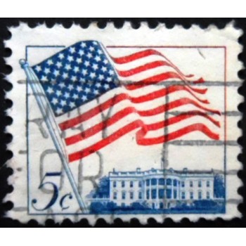 Selo postal dos Estados unidos de 1963 Flag over White House 5