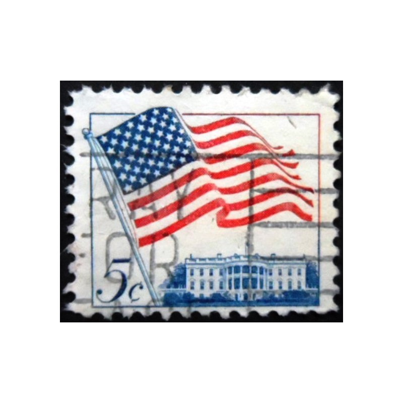 Selo postal dos Estados unidos de 1963 Flag over White House 5