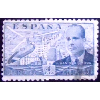 Selo postal da Espanha de 1941 Juan de la Cierva 1