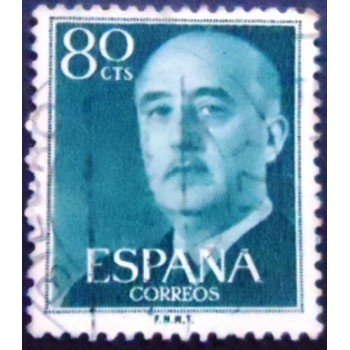 Imagem similar à do selo postal da Espanha de 1955 General Franco 80