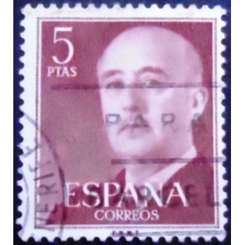 Imagem similar à dos elo postal da Espanha de 1955 General Franco 5 U c