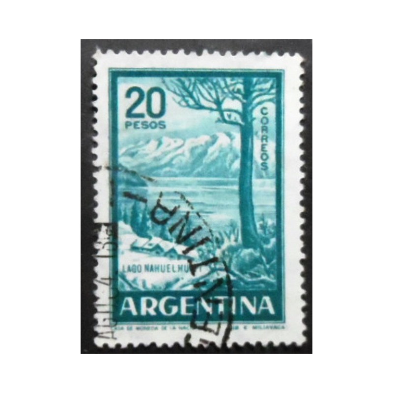 Imagem similar à do selo postal Argentina 1960 Nahuel Huapi Lake