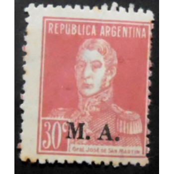 Selo postal da Argentina de 1925 General San Martín MA