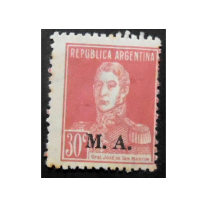 Selo postal da Argentina de 1925 General San Martín MA