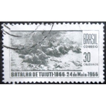 Imagem similar à do selo postal do Brasil de 1966 Batalha de Tuiuti U