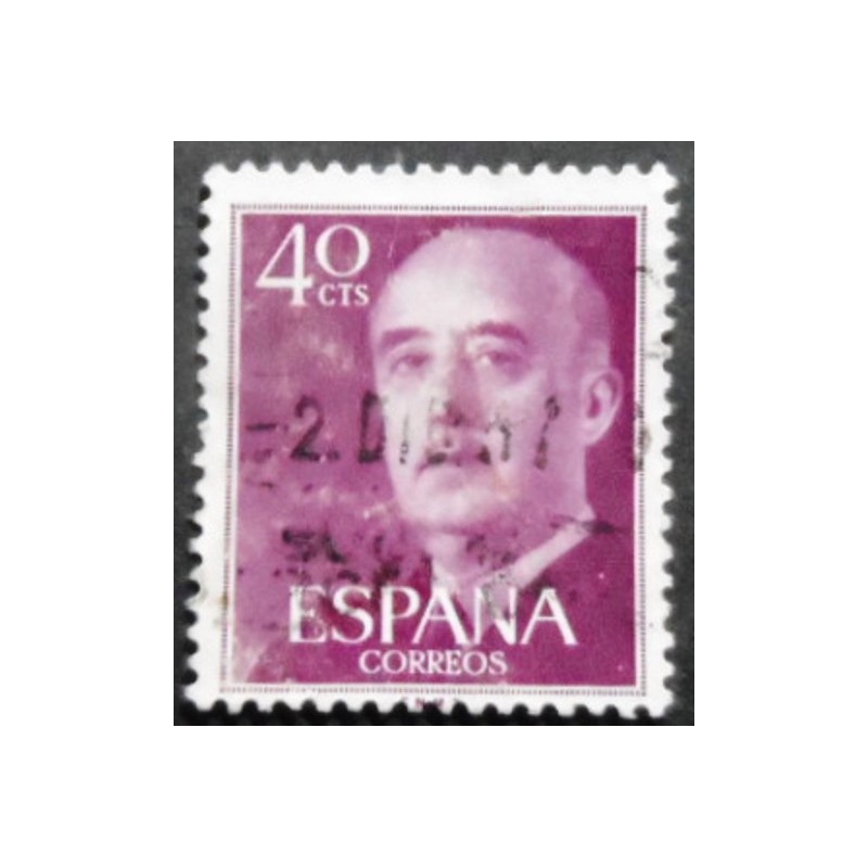 Imagem similar à do selo postal da Espanha de 1955 General Franco 40