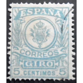 Selo postal da Espanha de 1911 Coat of Arms 5