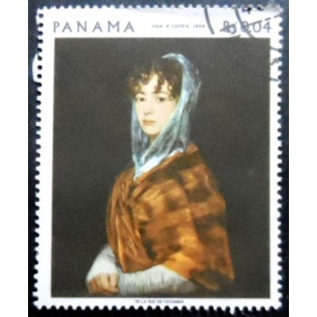 Selo postal do Panamá de 1967 Señora Francisca Sabasa y Garcia