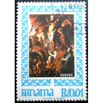 Selo postal do Panamá de 1967 The Crucifixion by Pieter Paul Rubens